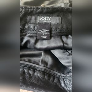 Leather lace up skirt